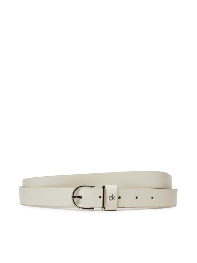 Calvin Klein Damengürtel Calvin Klein Ck Metal Loop Round Buckle 2.5 K60K613147 Weiß