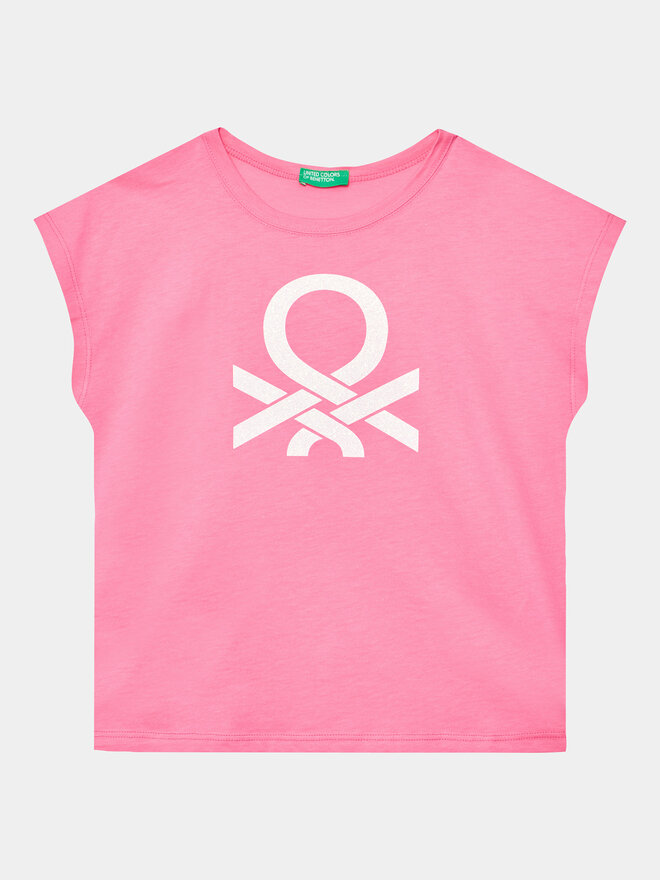 United Colors Of Benetton United Colors Of Benetton T-Shirt 3I1XC10C0 Rosa Regular Fit