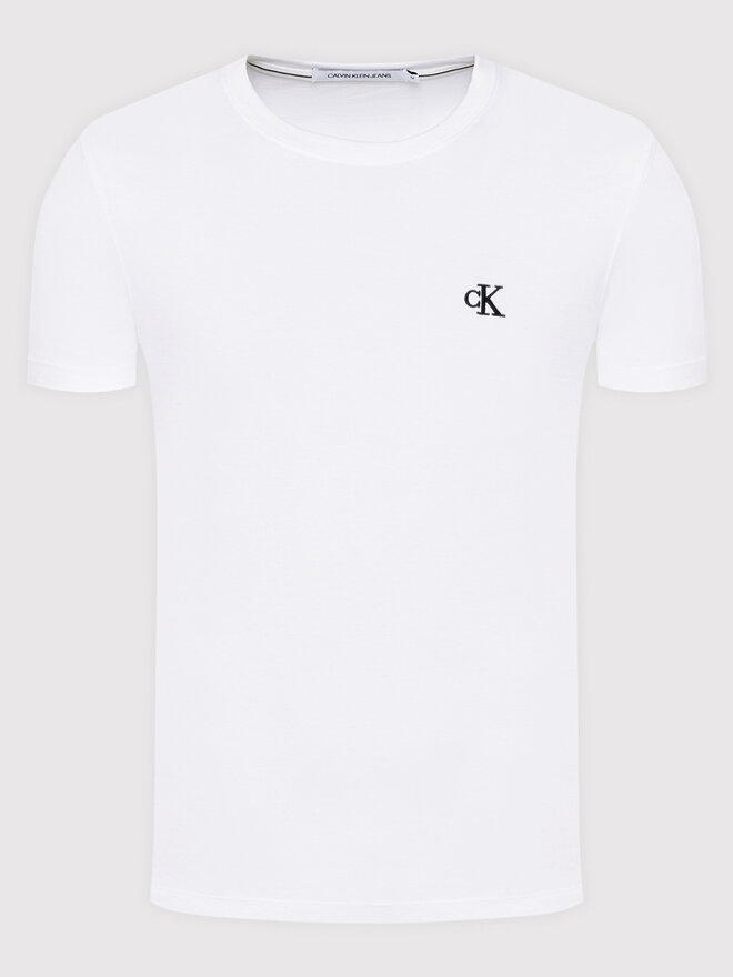 Calvin Klein Jeans Calvin Klein Jeans T-shirt Tee Shirt Essential J30J314544 Bianco Slim Fit