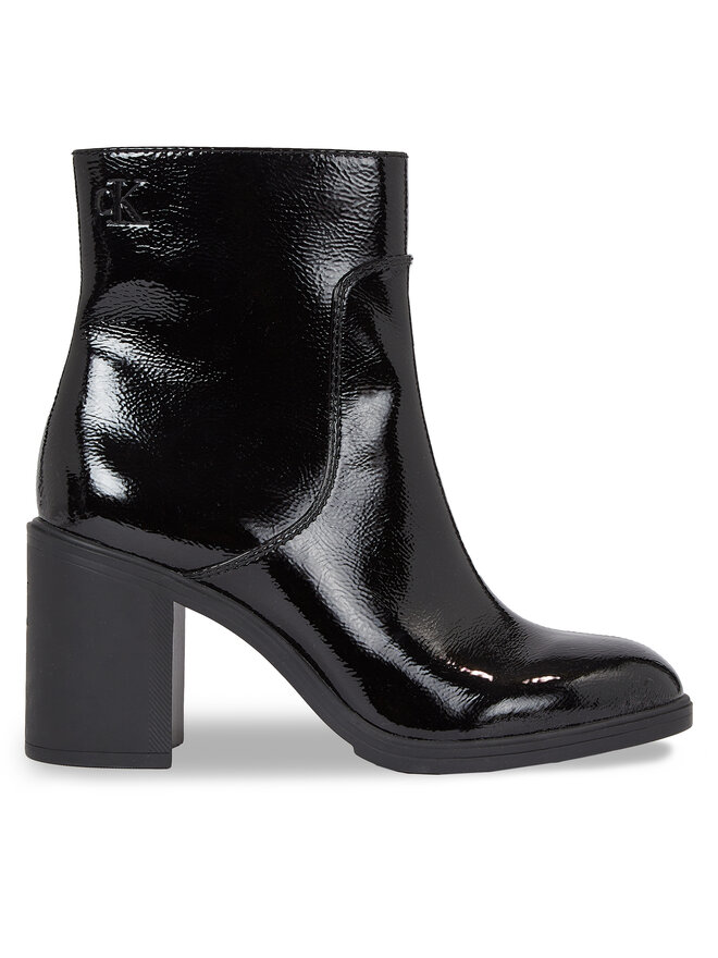 Calvin Klein Jeans Čizme Calvin Klein Jeans Mid Block Heel Boot Naplak Wn YW0YW01258 Crna