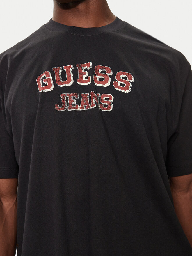Guess Guess Marškinėliai M4BI78 K8FQ4 Juoda Oversize