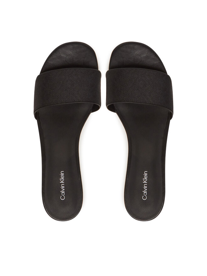 Calvin Klein Pantoletten Calvin Klein Flat Slide Jacq HW0HW02389 Schwarz