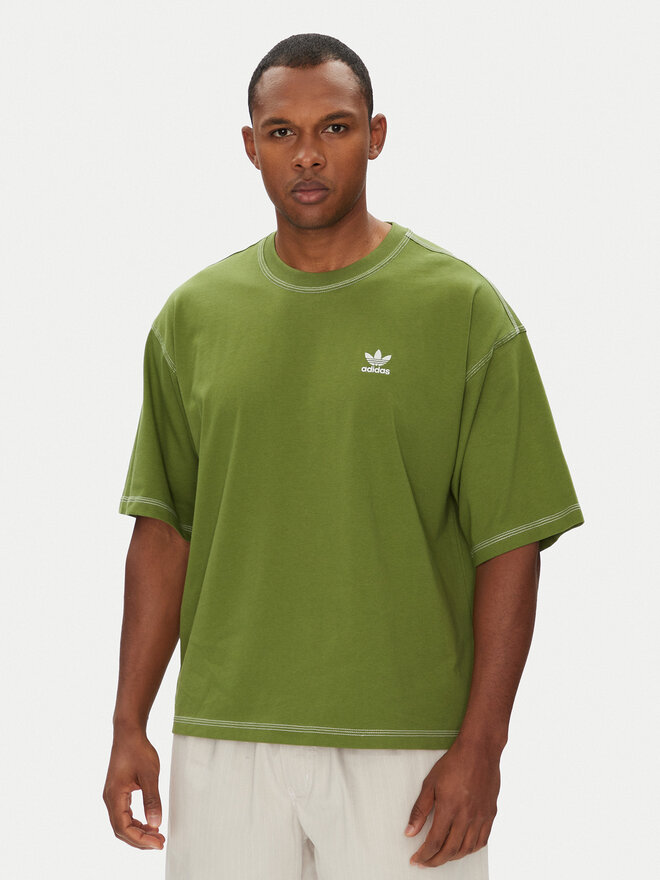 adidas adidas Marškinėliai Trefoil Essentials JX5245 Žalia Regular Fit