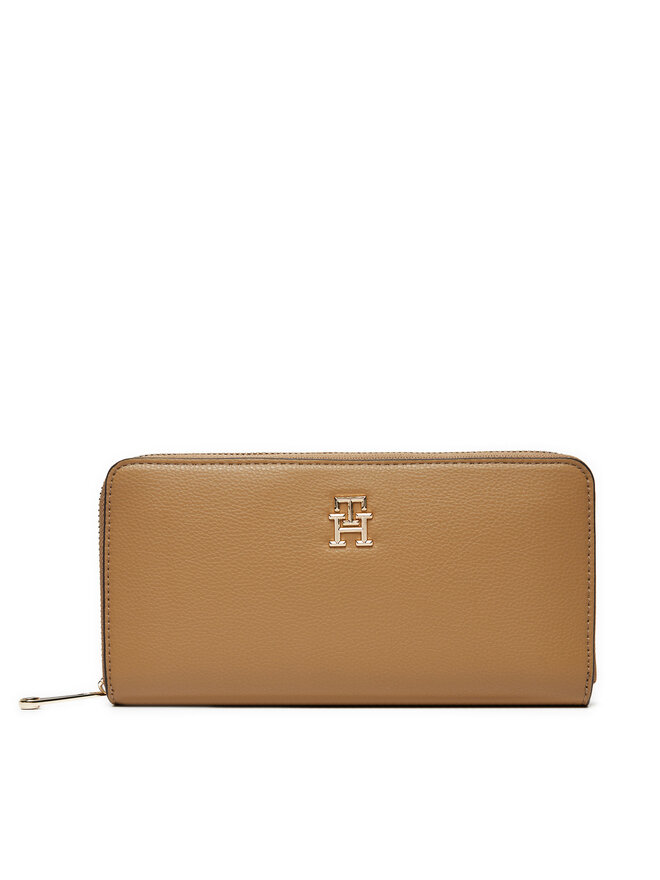 Tommy Hilfiger Didelė Moteriška Piniginė Tommy Hilfiger Th Soft Logotape Lrg Za AW0AW16927 Ruda