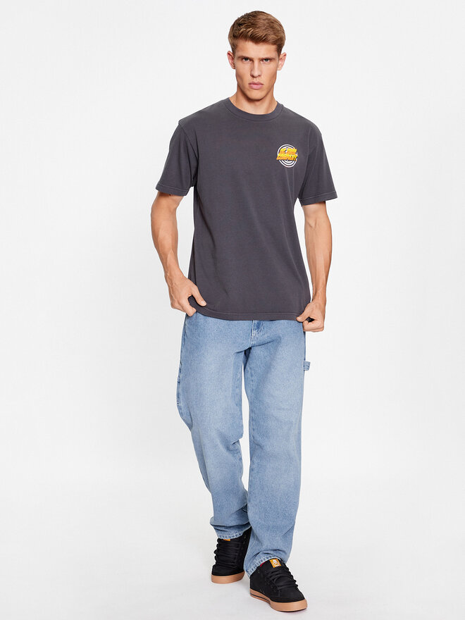 DC DC Marškinėliai Burner Tees ADYZT05271 Juoda Regular Fit