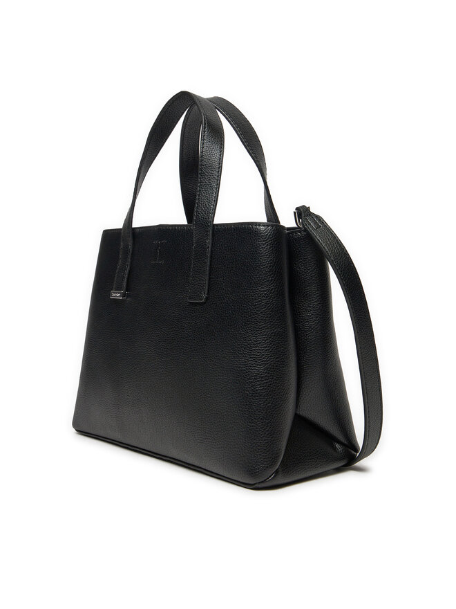 Calvin Klein Táska Calvin Klein Ck Plaque Small Tote K60K612781 Fekete