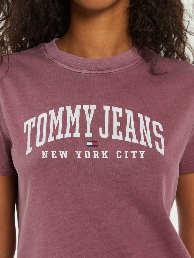 Tommy Jeans Tommy Jeans Marškinėliai Varsity DW0DW19826 Violetinė Regular Fit