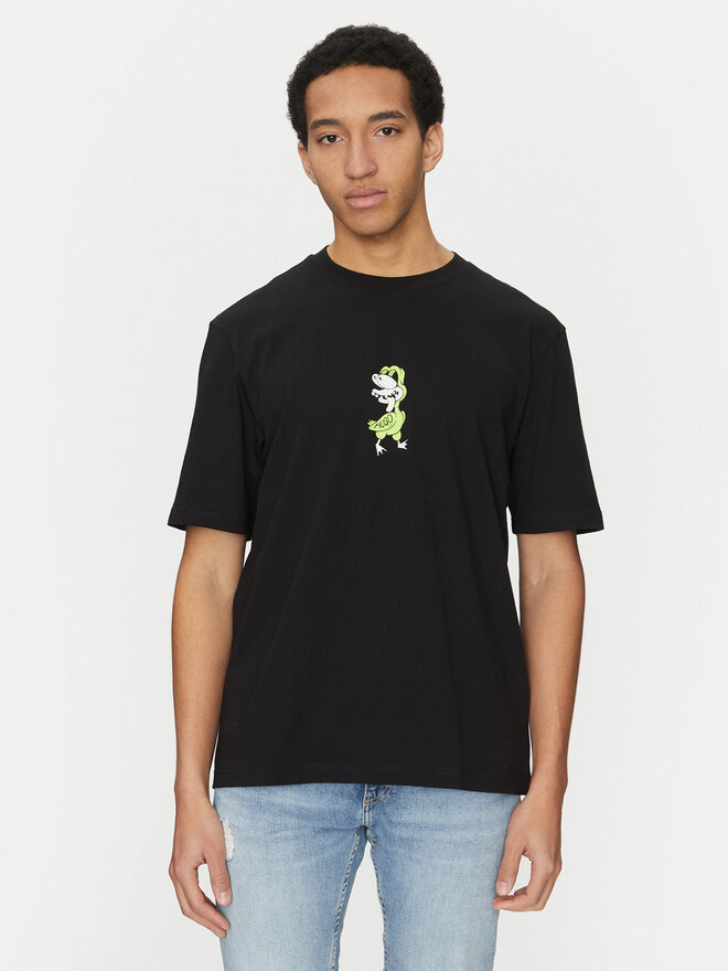HUGO HUGO T-Shirt Nutongo 50533391 Μαύρο Regular Fit