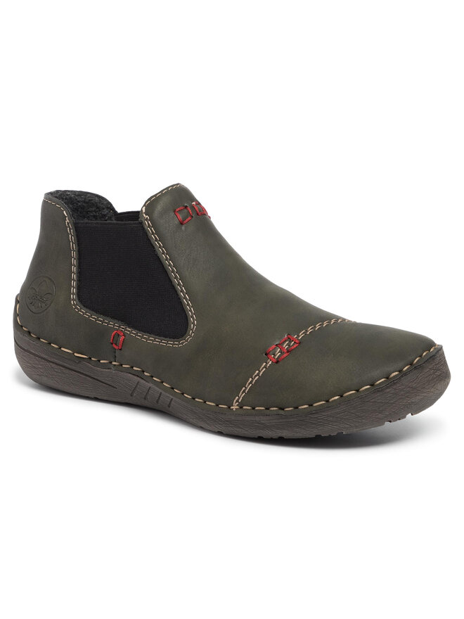 Rieker Kotníková obuv s elastickým prvkem Rieker 52590-54 Khaki
