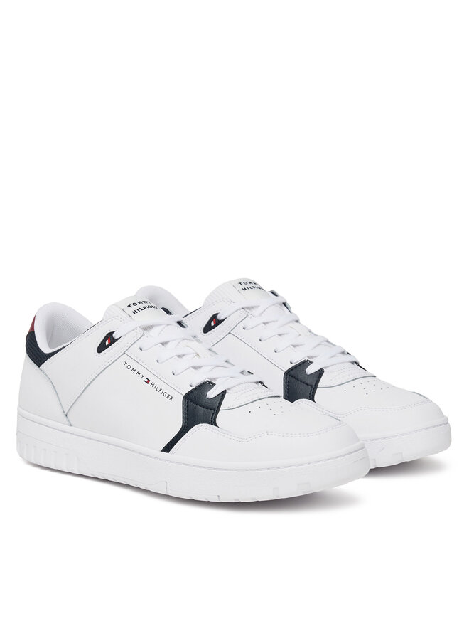 Tommy Hilfiger Sneakers Tommy Hilfiger Th Basket Core Lite Lth Mix FM0FM05518 Weiß