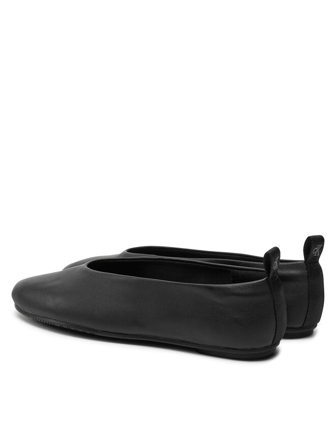 Calvin Klein Jeans Μπαλαρίνες Calvin Klein Jeans Ballerina Leather YW0YW01803 Μαύρο