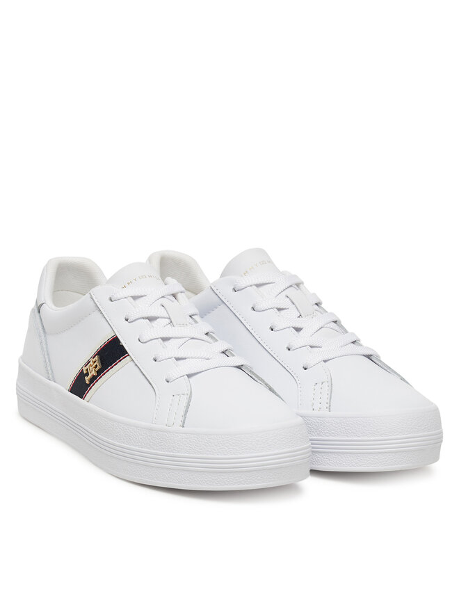 Tommy Hilfiger Sneakers Tommy Hilfiger Vulc Webbing Sneaker FW0FW08903 Alb