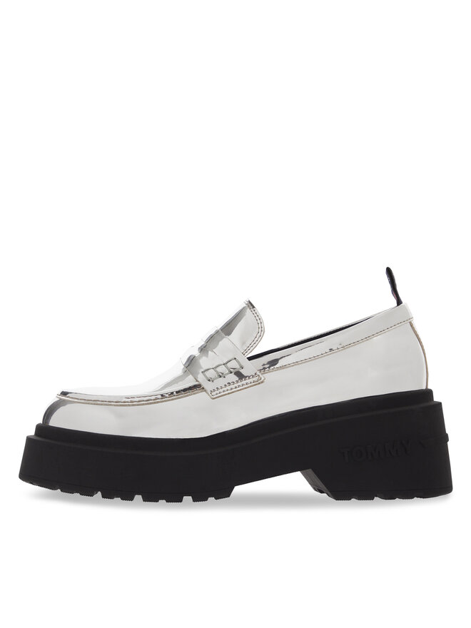 Tommy Jeans лоуфъри с дебела подметка Tommy Jeans Tjw Chunky Metallic EN0EN02321 Сребрист