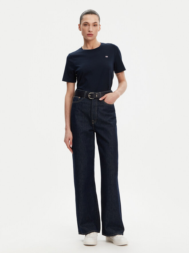 Tommy Hilfiger Tommy Hilfiger Marškinėliai WW0WW45522 Tamsiai mėlyna Regular Fit