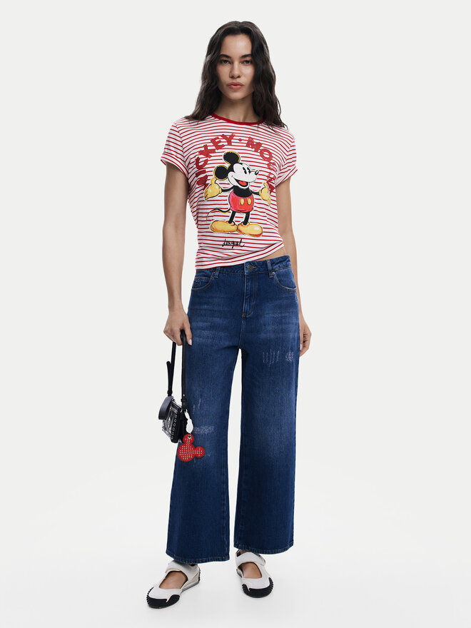 Desigual Desigual Camiseta Mickey 25SWTKAI Rojo Regular Fit