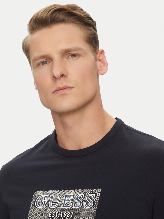 Guess Guess Camiseta M5GI19 J1314 Azul marino Regular Fit