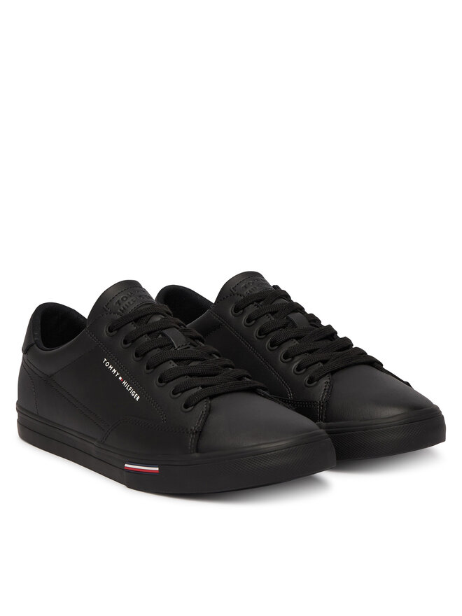 Tommy Hilfiger Sneakers aus Stoff Tommy Hilfiger Vulc Core Rwb Long Lace Lth FM0FM05814 Schwarz