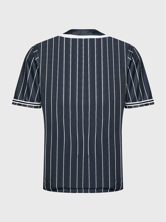 Karl Kani Karl Kani T-Shirt Serif Pinstripe Baseball 6033360 Μαύρο Relaxed Fit