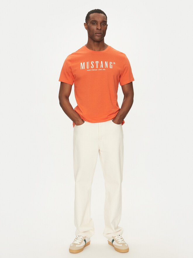 Mustang Mustang T-Shirt Austin 1016264 Πορτοκαλί Regular Fit