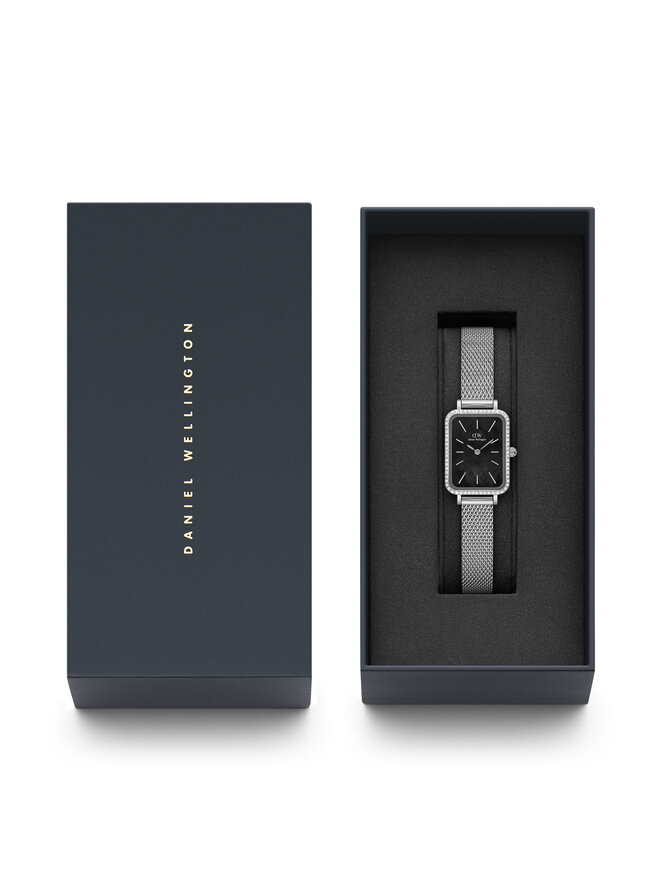 Daniel Wellington Zegarek Daniel Wellington Quadro Mesh DW00100667 Czarny