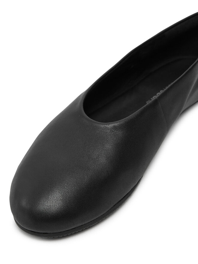 Calvin Klein Jeans Μπαλαρίνες Calvin Klein Jeans Ballerina Leather YW0YW01803 Μαύρο