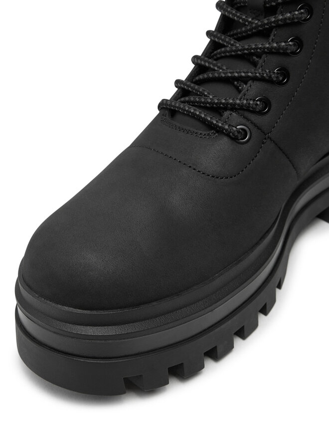 Calvin Klein Jeans Schnürstiefeletten Calvin Klein Jeans Lugged Laceup Boot Oxf Hiking Nb YM0YM01076 Schwarz