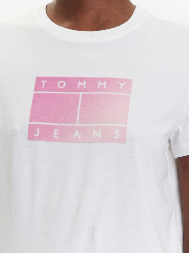 Tommy Jeans Tommy Jeans Marškinėliai Gradient Flag DW0DW20905 Balta Regular Fit