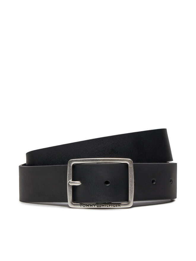 Tommy Hilfiger Ζώνη Ανδρική Tommy Hilfiger Jeans Buckle 3.5 AM0AM12176 Μαύρο