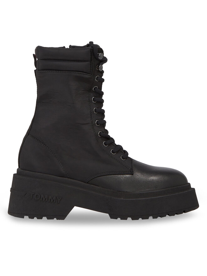 Tommy Jeans Ботильйони Tommy Jeans Tjw Lace Up Padded Boot EN0EN02405 Чорний
