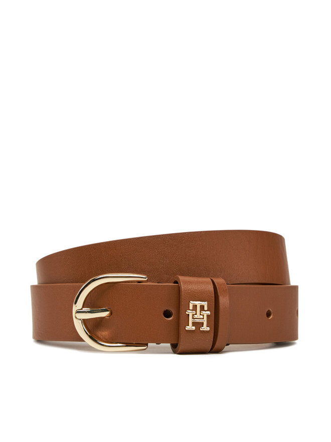 Tommy Hilfiger Pasek Damski Tommy Hilfiger Essential Effortless 2.5 AW0AW16836 Brązowy