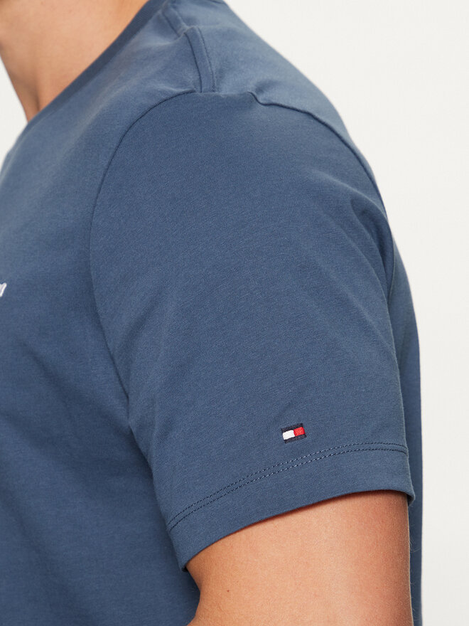 Tommy Hilfiger Tommy Hilfiger Camiseta Script Logo Tee MW0MW33691 Azul Regular Fit