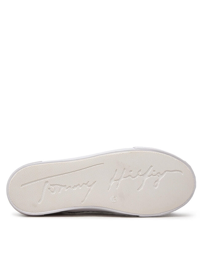 Tommy Hilfiger Teniși Tommy Hilfiger High Top Lace-Up Sneaker T3A4-32119-0890 S Alb