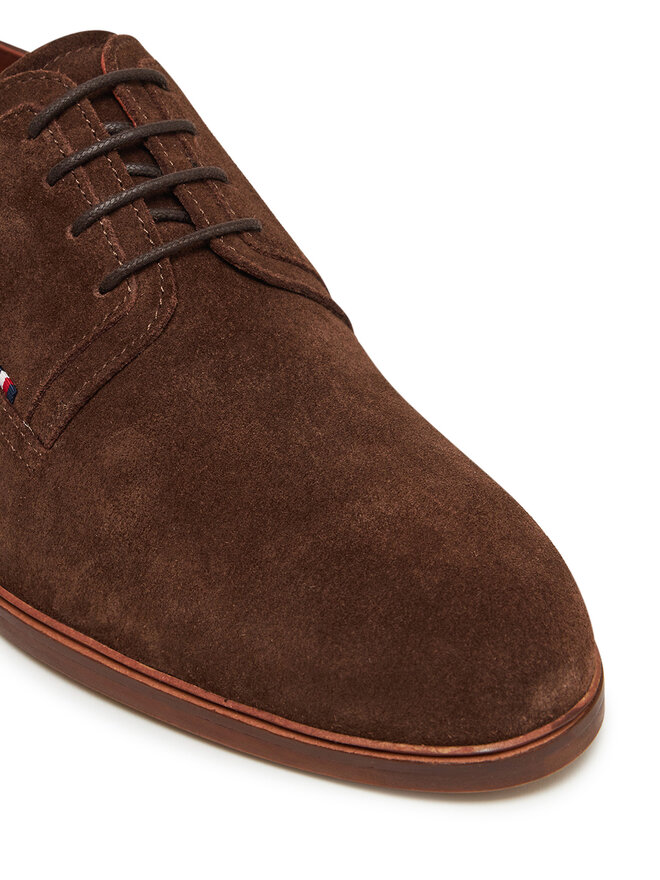 Tommy Hilfiger Félcipő Tommy Hilfiger Hilfiger Thunit Suede Shoe FM0FM05377 Barna