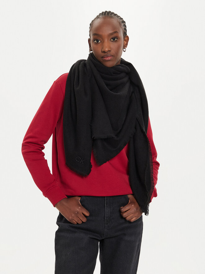 Calvin Klein Šátek Calvin Klein Embroidery K60K612896 Černá