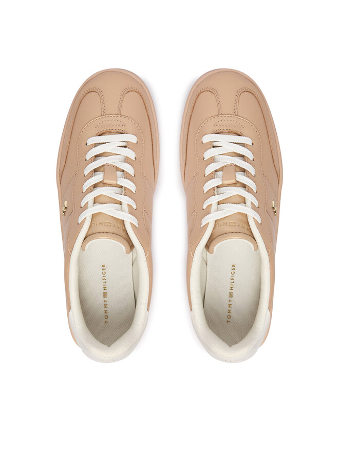 Tommy Hilfiger Sneakers Tommy Hilfiger Th Heritage Shiny Sneaker FW0FW09179 Beige