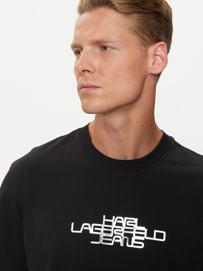Karl Lagerfeld Jeans Karl Lagerfeld Jeans T-Shirt 246D1700 Μαύρο Regular Fit