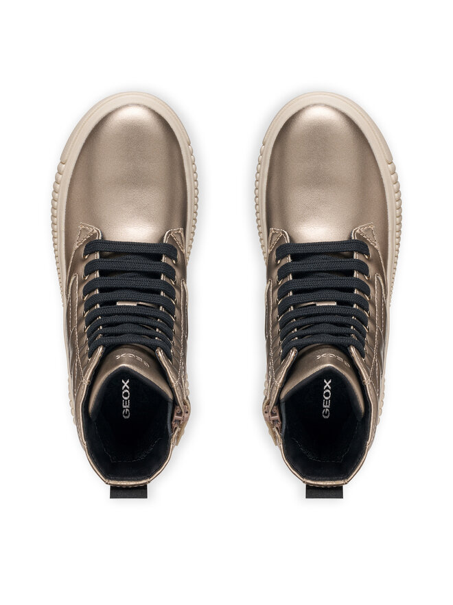 Geox Schnürschuhe Geox J Laquinny Girl J66M3C 000NF C5005 M Goldfarben