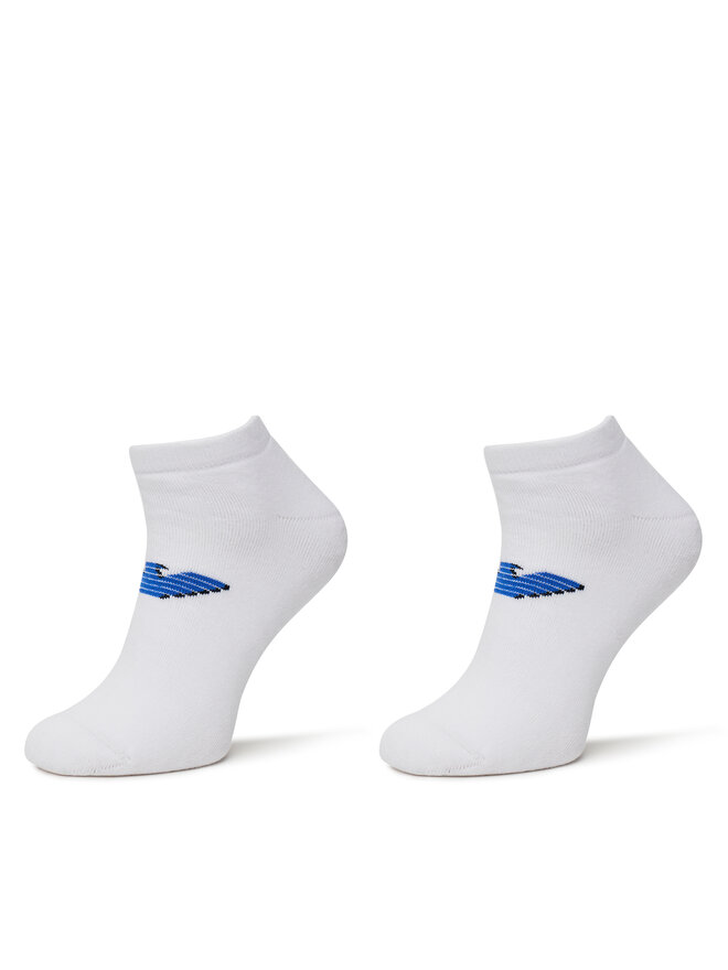Emporio Armani 2er-Set niedrige Herrensocken Emporio Armani EM000538 AF12299 M0082 Weiß