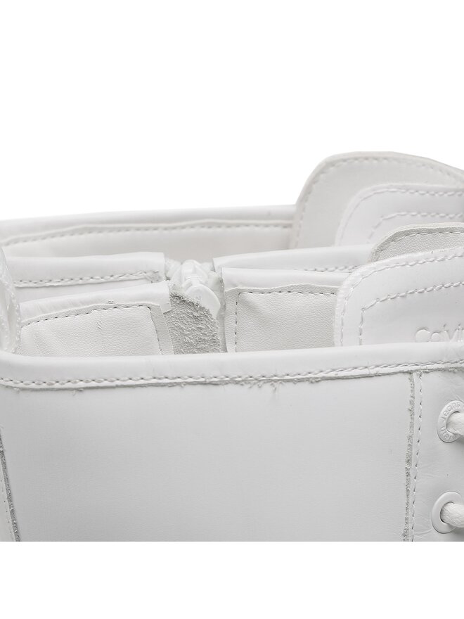 Calvin Klein Jeans Trappers Calvin Klein Jeans Flatform Laceup Patent YW0YW00852 Alb