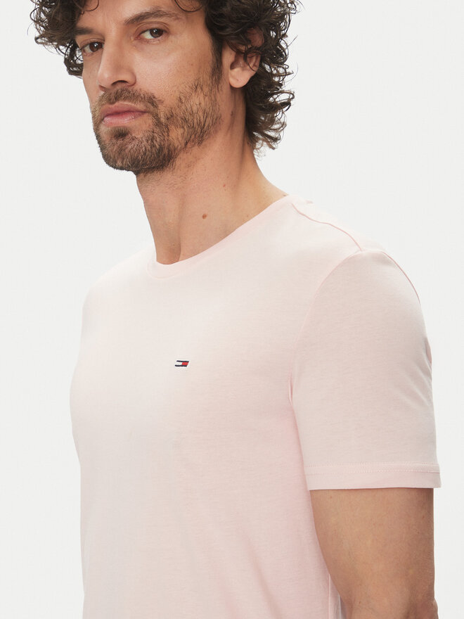 Tommy Jeans Tommy Jeans Marškinėliai DM0DM20363 Rožinė Slim Fit