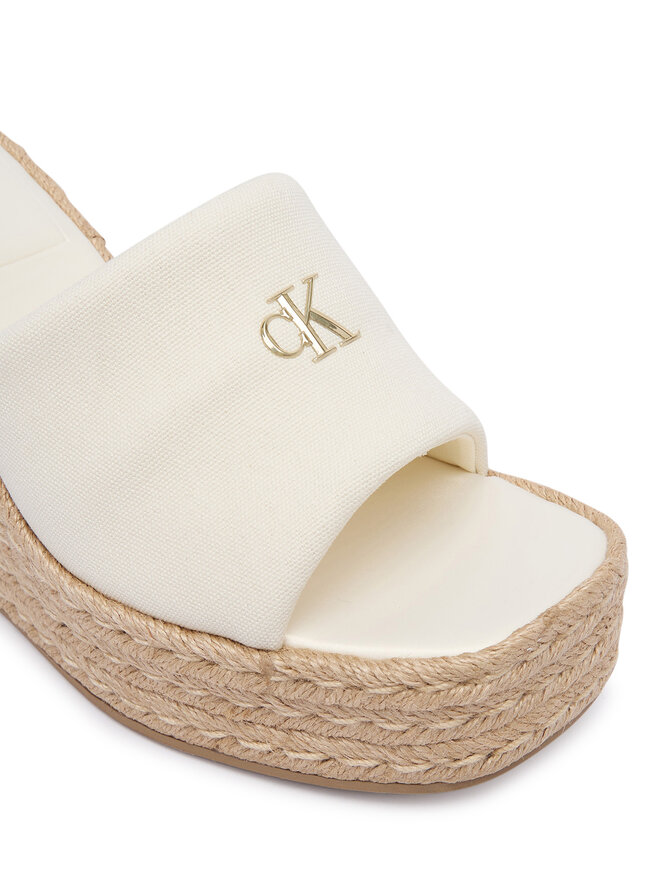 Calvin Klein Espadrilles Calvin Klein Wedge Espad 70 Canvas Mg HW0HW03282 Creme