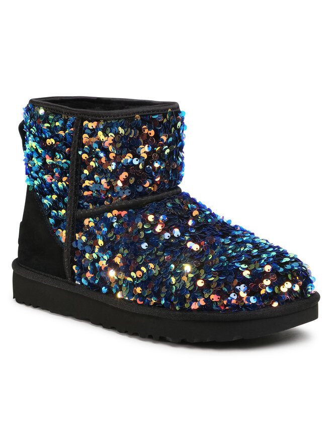Ugg Μπότες Χιονιού Ugg W Classic Mini Stellar Sequin 1112515 Μαύρο