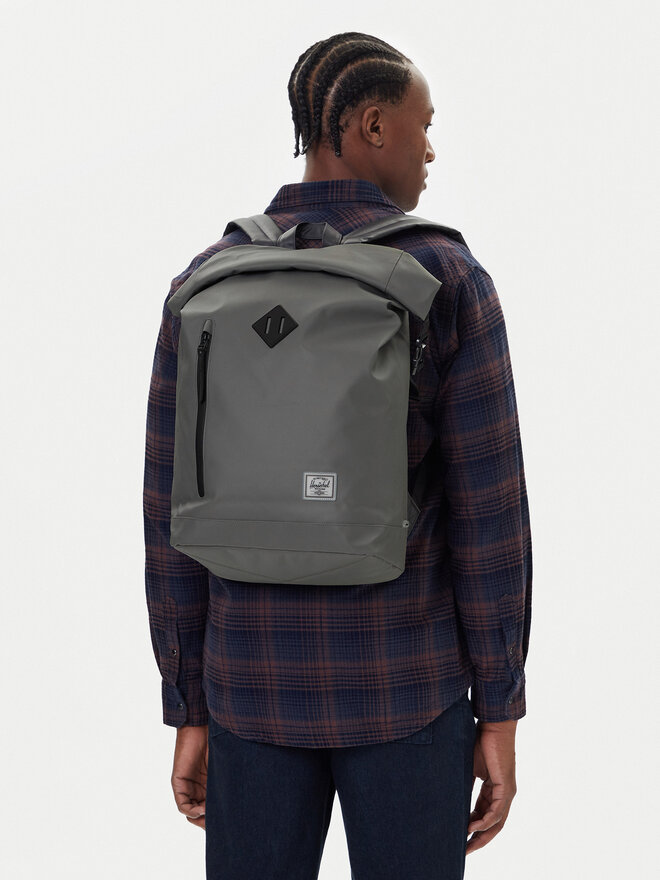 Herschel Plecak Herschel Roll Top Backpack 11194-05643 Szary