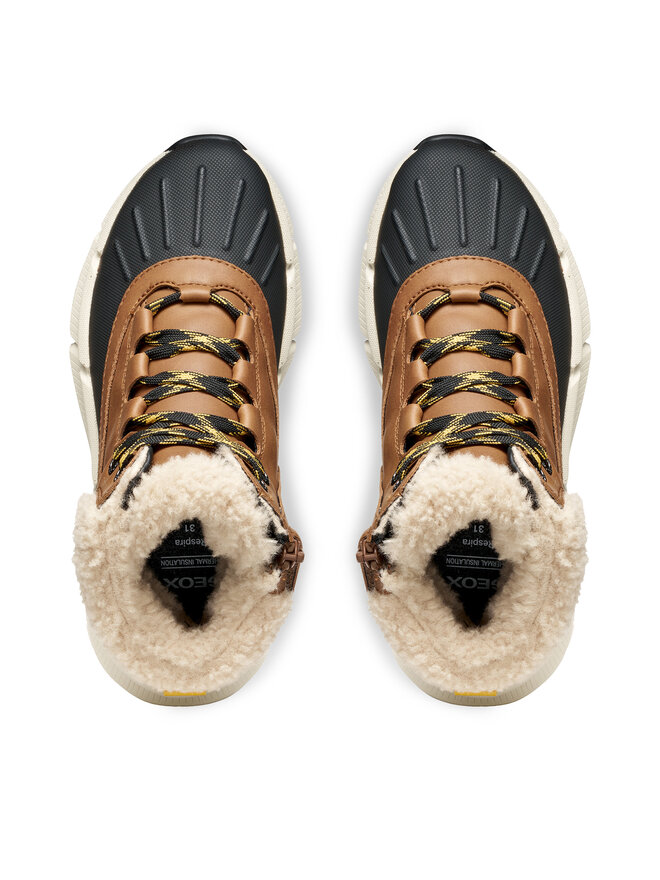 Geox Schnürschuhe Geox J Flexyper Plus J56LCB 0ME50 C0324 S Braun