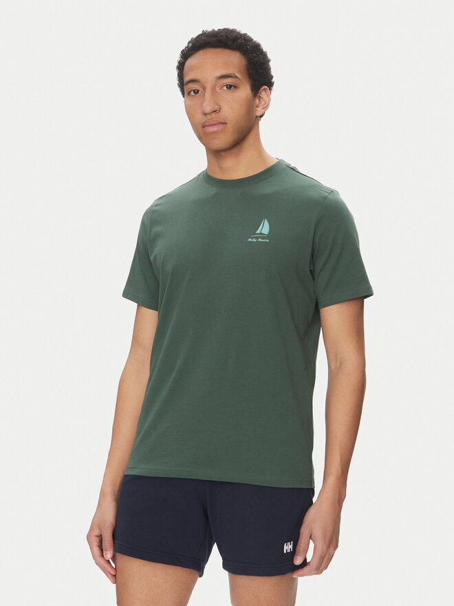Helly Hansen Helly Hansen Marškinėliai Shoreline 54601 Žalia Regular Fit