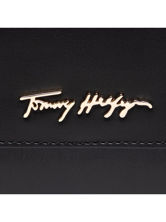 Tommy Hilfiger Ročna torba Tommy Hilfiger Iconic Tommy Camera Bag Sign AW0AW10958 Črna