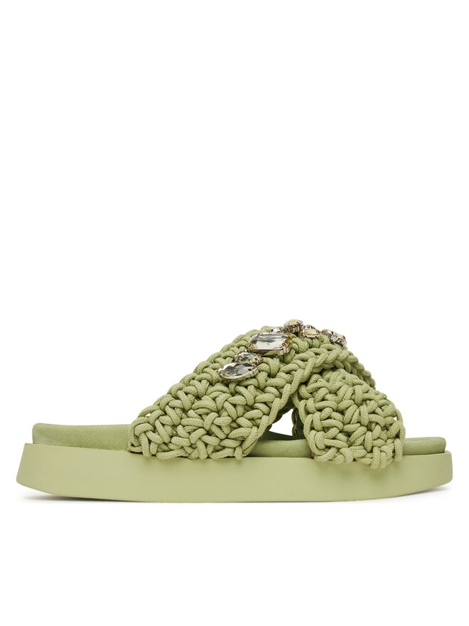 Inuikii Pantoletten Inuikii Woven Stones 70104-106 Grün