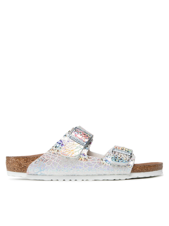 Birkenstock arizona hologram silver outlet