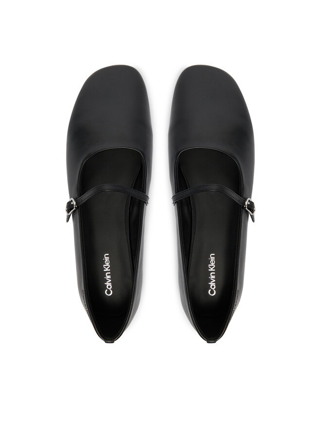 Calvin Klein Ballerinas Calvin Klein Oblique Ballerina Mj Lth Hdw HW0HW02847 Schwarz