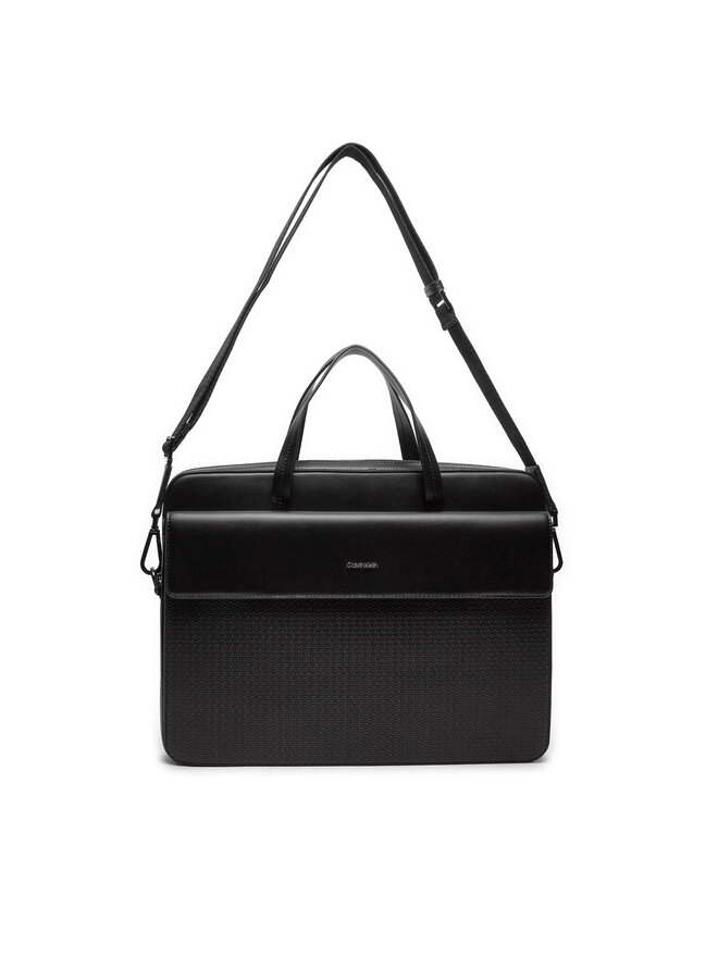 Calvin Klein Taška na laptop Calvin Klein Vertical Lines K50K512257 Čierna